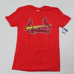 Arizona Cardinals Men Red Tee Shirt Majestic Size Meduim